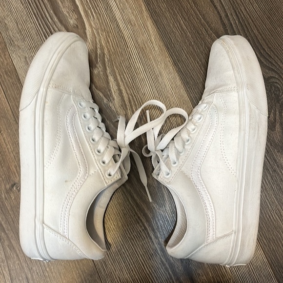 White Vans Lace Up Sneakers - Picture 3 of 7